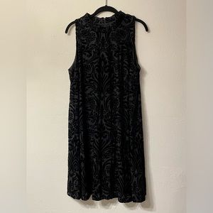 Velvet Damask Sleeveless Mini Dress EUC